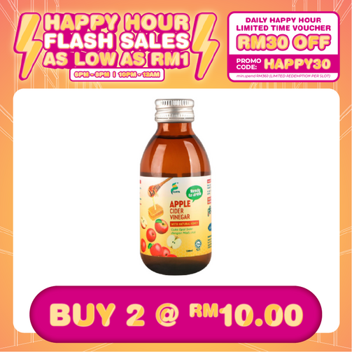 (HAPPY HOUR) SURYA APPLE CIDER VINEGAR RTD 150ML                                                                                                                                                                     